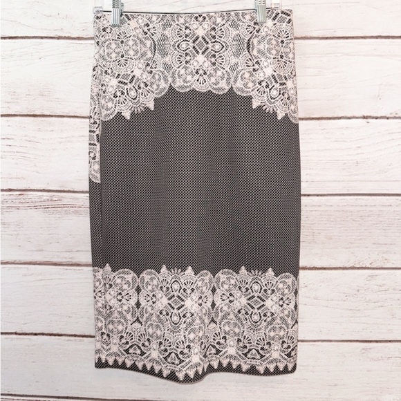 Women's Lace Look Pencil Skirt by ECI New York Size Medium Office Church Formal - Picture 1 of 9